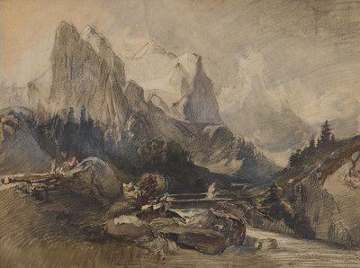 Wetterhorn i Berner Oberland av Alexandre Calame