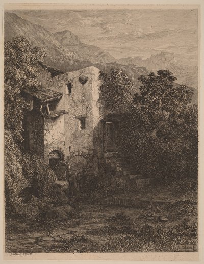 Förfallet hus av Alexandre Calame