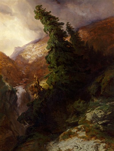 Högfjällsklyfta (Handeggdalen i kantonen Bern) av Alexandre Calame