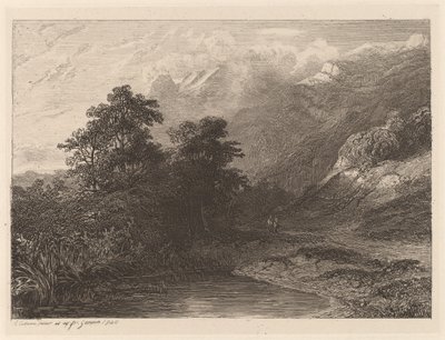 Mountain Lakeside av Alexandre Calame