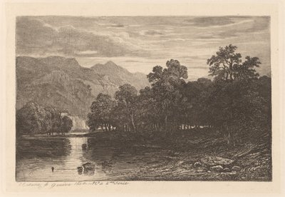 Mountain River av Alexandre Calame