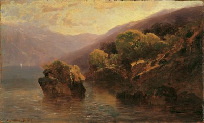 Parti från Genèvesjön av Alexandre Calame
