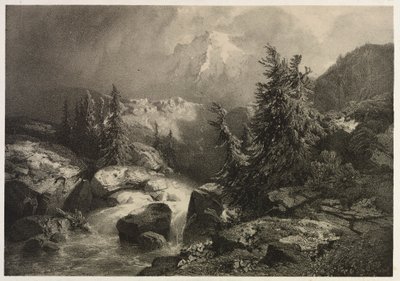 Storm i Alperna av Alexandre Calame