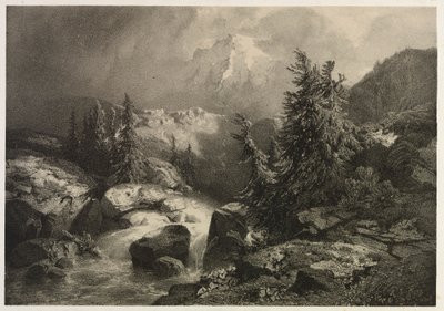 Storm i Alperna. av Alexandre Calame