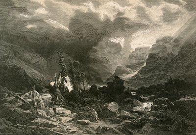Storm i Haslithal, Berner Oberland av Alexandre Calame