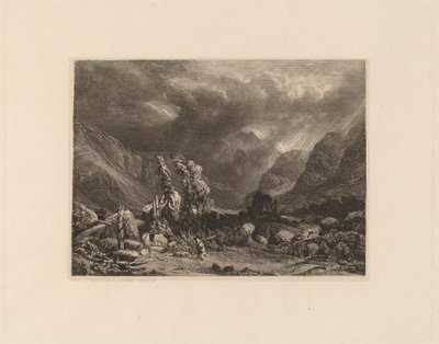 Storm i bergen av Alexandre Calame