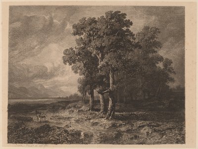 Träd i en storm av Alexandre Calame
