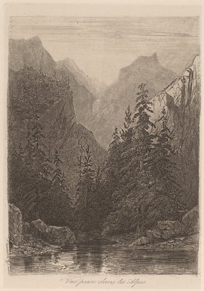 Vy tagen i Alperna av Alexandre Calame