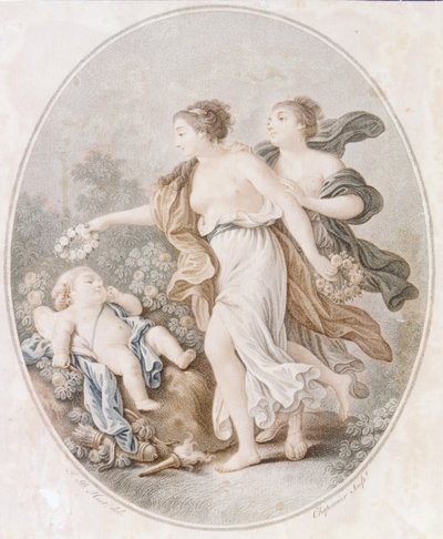 Amor krönt av nåderna, 1770-1805. av Alexandre Chaponnier