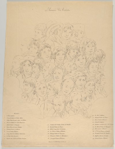 En sammankomst av konstnärer, 1804. av Alexandre Clément