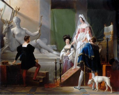 Diane de Poitiers på besök hos Jean Goujon av Alexandre Evariste Fragonard