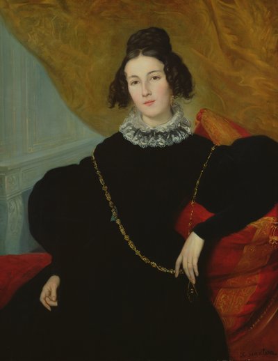 Porträtt av Madame Crowd av Alexandre Francois Xavier Sigalon