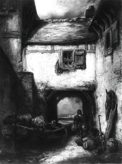 Innergård, c. 1855. av Alexandre Gabriel Decamps