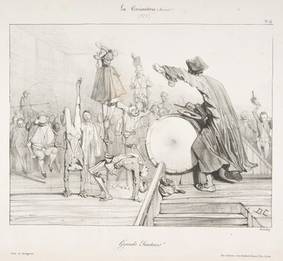 Great Jumpers!, från La Caricature, 1823-60. av Alexandre Gabriel Decamps