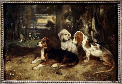 Jakthundar i vila Målning av Alexandre Gabriel Decamps (1803-1860) 1839 Sön. 0,26x0,37 m Paris, Louvren. av Alexandre Gabriel Decamps