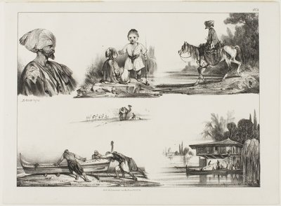 Skissblad, nr 3 av Alexandre Gabriel Decamps