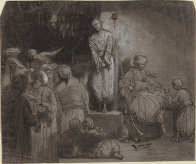 Slavmarknaden [recto] av Alexandre Gabriel Decamps