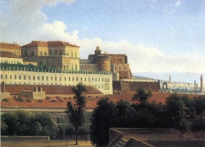 Neapel, Palazzo Reale, ca 1780 (olja på papper på duk) av Alexandre Hyacinthe Dunouy