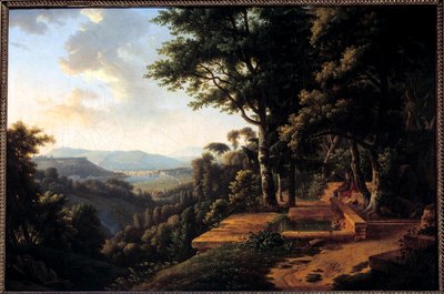 Filosofen Jean Jacques Rousseau (1712-1778) mediterar 1770 i Parc de la Rochecordon nära Lyon Målning av Alexandre Hyacinthe Dunouy (1757-1841) 1700-talets Paris, Musee Marmottan av Alexandre Hyacinthe Dunouy
