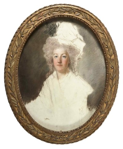 Porträtt av drottning Marie Antoinette av Frankrike 1755-1793, 1791-1792. av Alexandre Kucharski