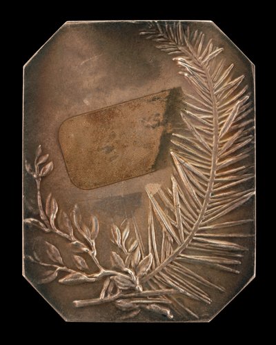 Sammanflätade grenar av Laurel och Evergreen [omvänd], 1897. av Alexandre Louis Marie Charpentier