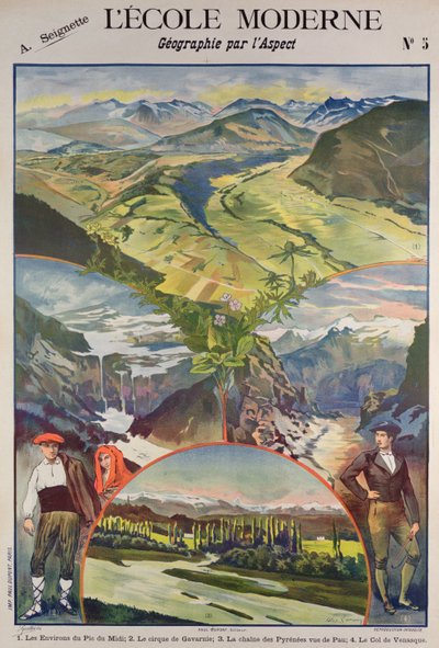 Pyrenéerna affisch (färg litho) av Alexandre Lunois