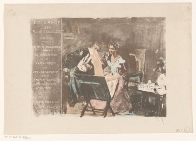 Visitkort från tryckerihandlaren Edmond Sagot i Paris av Alexandre Lunois
