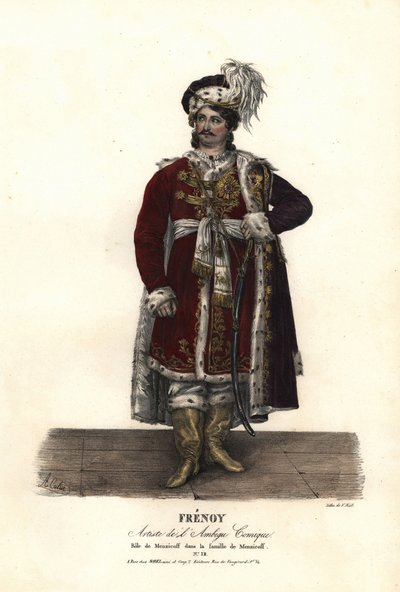 Jean Audeville Fresnoy som Menzicoff i La Famille de Menzicoff av J-J-M Duperche, Ambigu Comique av Alexandre Marie Colin