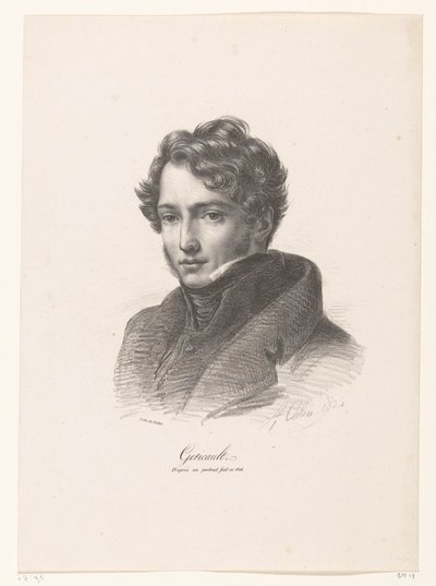 Porträtt av Théodore Géricault Gericault (titel på objekt) av Alexandre Marie Colin