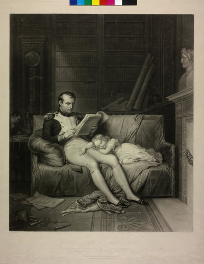 Frankrikes kejsare Napoleon I Bonaparte (mezzotint) av Alexandre Vincent Sixdeniers