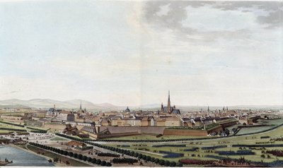 Allmän bild av Wien tagen från Saint Charles-kyrkan - i "Picturesque Voyage to Austria by Count Alexandre de Laborde", Paris, ed. Didot den äldre av Alexandre de Laborde