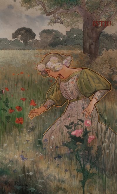Dekorativa taklampor för de fyra årstiderna: sommar (istiu) av Alexandre de Riquer