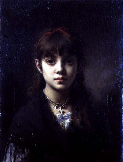 Konstnärens dotter, 1884 (se även 65312) av Alexei Alexevich Harlamoff