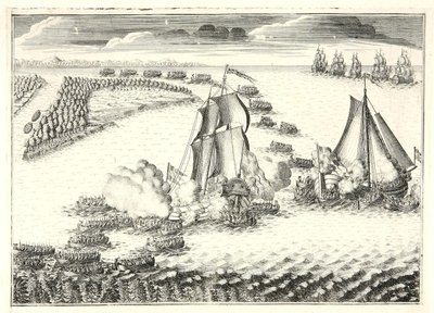Slaget vid mynningen av Neva den 18 maj 1703, 1720-talet av Alexei Fyodorovich Zubov