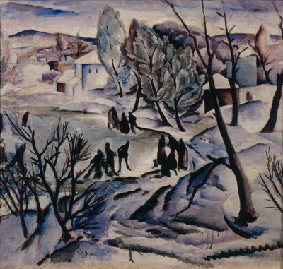 Vinter. Frusen damm, 1923-1924 av Alexei Ilyich Kravchenko