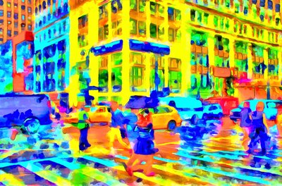 Regnig dag, 2020 (blandteknik) av Alexei Makhov