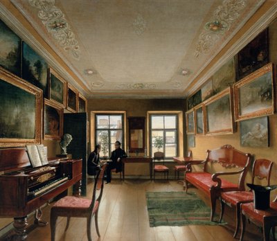 Interiör av en herrgård, 1830-tal av Alexei Vasilievich Tyranov