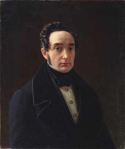 Porträtt av Vladimir Ivanovich Panaev 1792-1859 av Alexei Vasilyevich Tyranov