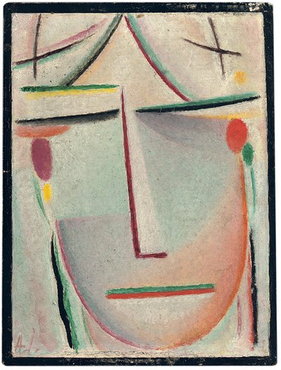 abstrakt huvud; Abstrakt huvud, ca 1921 av Alexej von Jawlensky