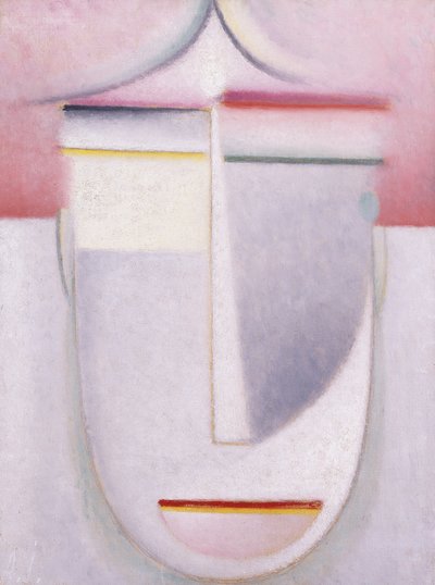 Abstrakt huvud: Komposition nr 2 "Vinter"; Abstrakt huvud: Komposition nr 2 "Vinter", c.1924 av Alexej von Jawlensky