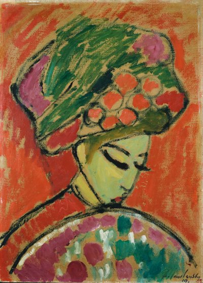 Flicka i turban av Alexej von Jawlensky