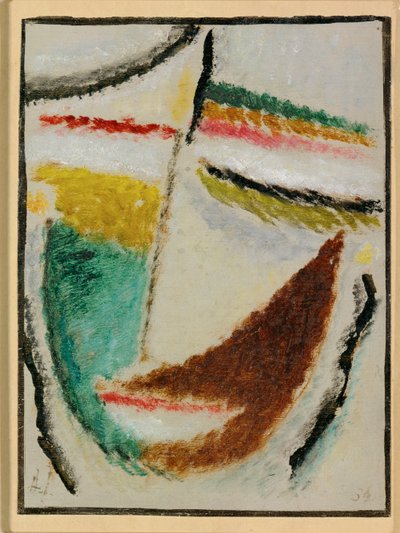 Kopf - Huvud - drömmande kvinna (kartong) av Alexej von Jawlensky