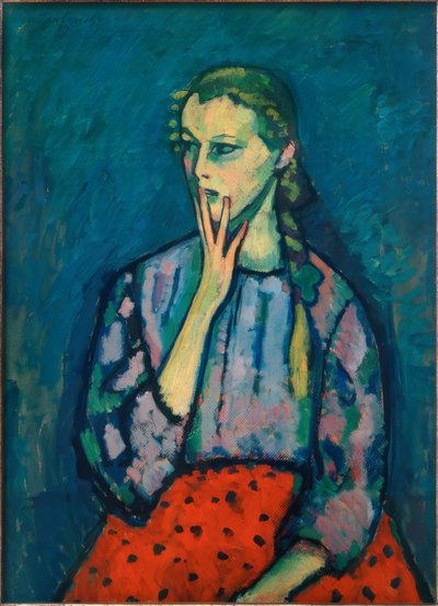 Porträtt av en flicka, 1909 av Alexej von Jawlensky