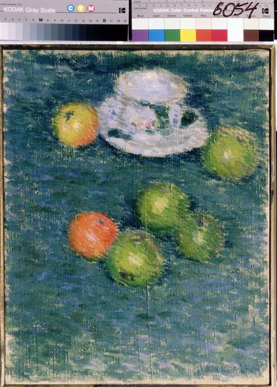 Fortfarande liv. Äpplen och en kopp. (Still Life. Apples and a Cup) Målning av Alexei von Javlensky (Alexi von Jawlensky, Alexej von Javlenski) (1864-1941), olja på duk, cirka 1903. Rysk konst, 1900-talets expressionism. Statens Tretjakovgalleri, Moskva. av Alexej von Jawlensky