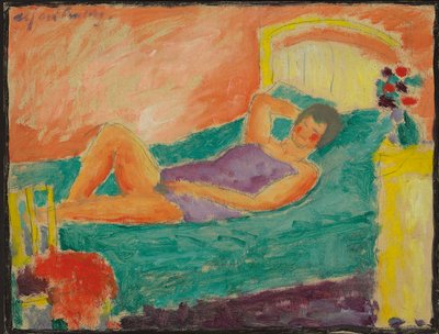 Liggande flicka; Liggande flicka, ca 1917 av Alexej von Jawlensky