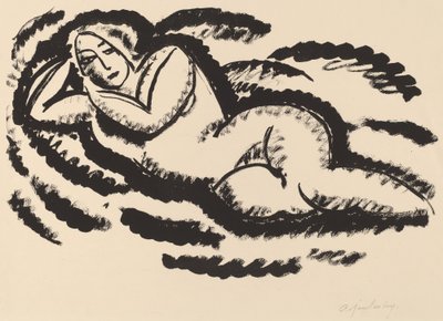 Liggande naken av Alexej von Jawlensky