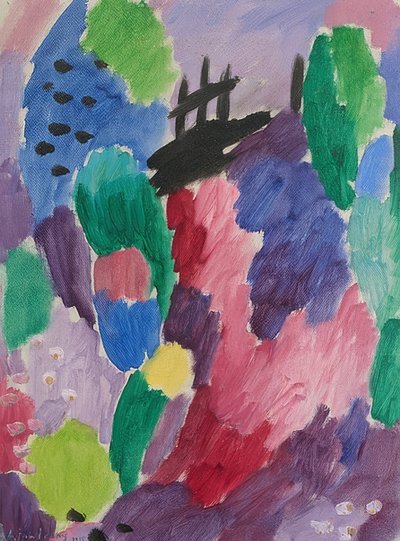 Roter Road, St. Prex. 1915 av Alexej von Jawlensky