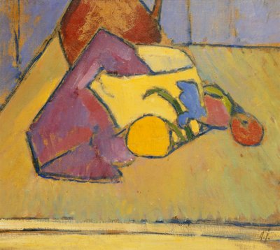 Den gula kastrullen; Den gula krukan, ca 1909 av Alexej von Jawlensky