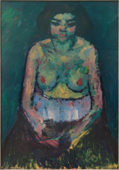 Kvinna halvnaken av Alexej von Jawlensky