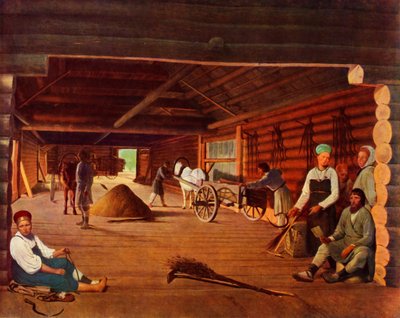 Flailing the Grain, c1821, 1965. av Alexey Venetsianov
